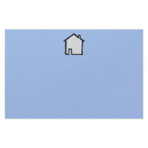 House Sketch. Black and Blue. Personalized Stationery
