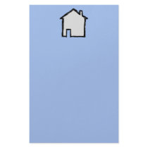 House Sketch. Black and Blue. Customized Stationery