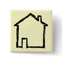 House Sketch. Black and Cream. Pins