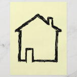 House Sketch. Black and Cream. Custom Flyer