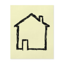 House Sketch. Black and Cream. Custom Flyer