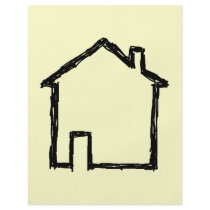 House Sketch. Black and Cream. Custom Flyer