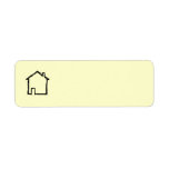 House Sketch. Black and Cream. Labels