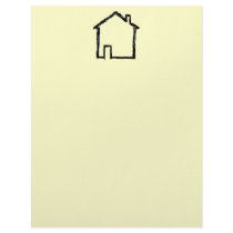 House Sketch. Black and Cream. Custom Letterhead