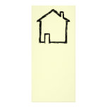 House Sketch. Black and Cream. Personalized Rack Card