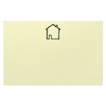 House Sketch. Black and Cream. Customized Stationery