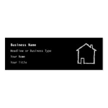House Sketch. Grey and Black. Business Cards