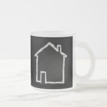 House Sketch. Grey and Black. Coffee Mugs