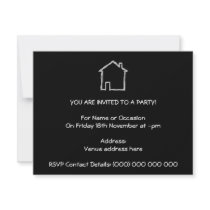 House Sketch. Grey and Black. Invitations