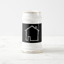 House Sketch. Grey and Black. Mug