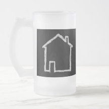 House Sketch. Grey and Black. Mug