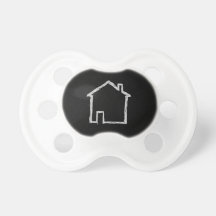 House Sketch. Grey and Black. Pacifiers