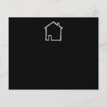 House Sketch. Grey and Black. Personalized Flyer