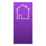 House Sketch. Grey and Purple. Custom Rack Cards