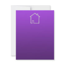 House Sketch. Grey and Purple. Invitations