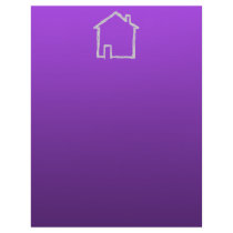 House Sketch. Grey and Purple. Personalized Letterhead