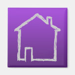 House Sketch. Grey and Purple. Magnets