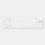 House Sketch. Grey. Bumper Stickers