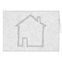 House Sketch. Grey. Card