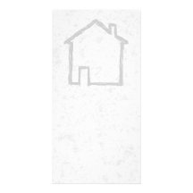 House Sketch. Grey. Customized Photo Card