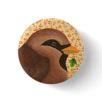 House Sparrow Pinback Button