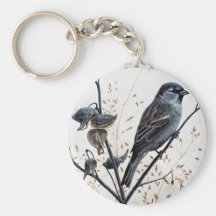 House sparrow key chains
