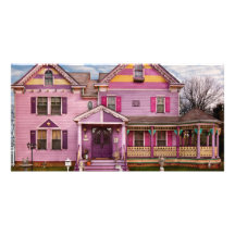 House - Victorian - I love bright colours Customized Photo Card