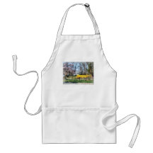 House With Magnolias and Forsythia Aprons