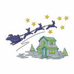 House with Santa and Sleigh