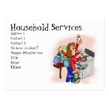 Household Services Business Card Template
