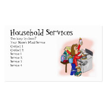 Household Services Business Card Templates