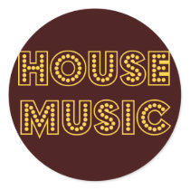 HOUSEMUSIC ROUND STICKER