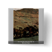 Houses Against The untainside By Schiele Egon Pinback Buttons