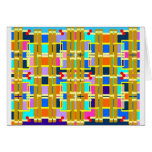 Houses, benches, a circuit board or what else? greeting cards