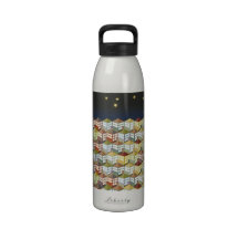 Houses Houses at Night Water Bottle