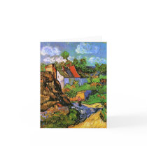 Houses in Auvers, Vincent van Gogh Greeting Cards