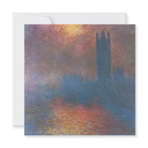 Houses of Parliament, London by Claude Monet Invitations