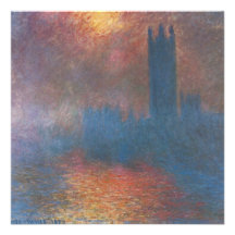 Houses of Parliament, London by Claude Monet Invitations