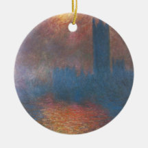 Houses of Parliament, London by Claude Monet Christmas Ornament