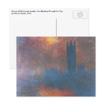 Houses of Parliament, London by Claude Monet Postcard