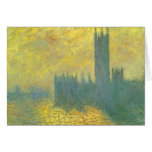 Houses of Parliament, Stormy Sky by Claude Monet Cards