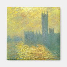 Houses of Parliament, Stormy Sky by Claude Monet Magnets