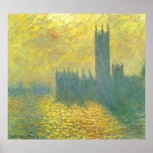 Houses of Parliament, Stormy Sky by Claude Monet Poster