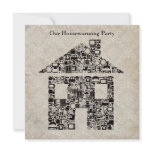 Housewarming Party Invitation - Damask Wallpaper