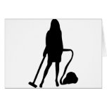 housewife - vacuum cleaner - cleaning greeting cards