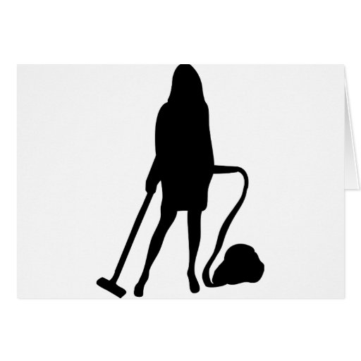 housewife - vacuum cleaner - cleaning card