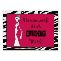 Housework is a DIRTY Word! cards