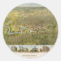 Houston 1891 round sticker