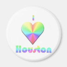 Houston -- Pastels Fridge Magnet