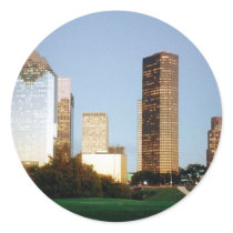 Houston Round Stickers